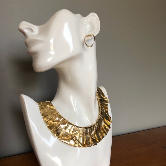Vintage Les Bernard Gold Runway Choker - Picture 2 of 8